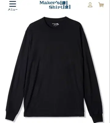 가마쿠라 셔츠 울 롱T셔츠 블랙