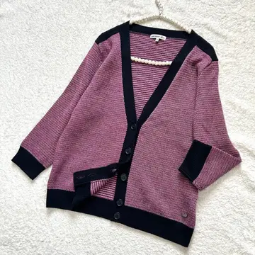 라코스테 빅 사이즈 44 니트 가디건 울 100%