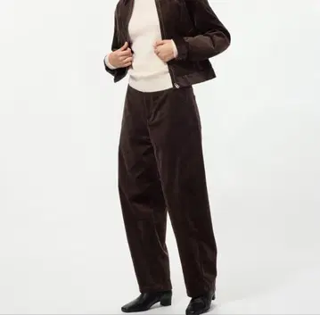 코듀로이 커브 팬츠 38 다크 브라운 L