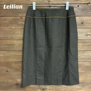 [레리안] Leilian 브라운 미디 스커트 오피스 캐주얼 M