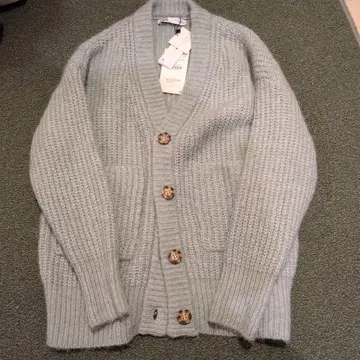 ZARA 두꺼운 원단 니트 가디건 그린 S 사이즈