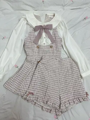 리즈리사 트위드 셋업 핑크