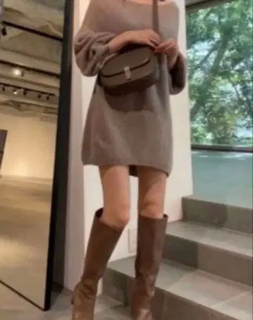 SNIDEL 라쿤 미니 니트 원피스