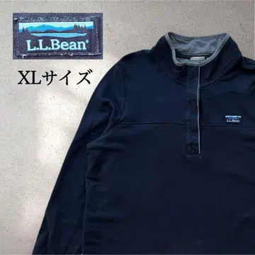[ 새상품급 ] L.L.Bean 하프 버튼 트레이닝복 맨투맨 네이비 XL