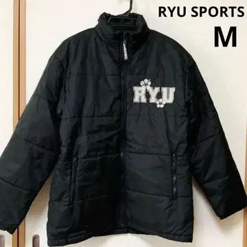 RYU SPORTS 패딩 자켓 가슴 로고 M 여성용 블랙