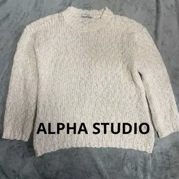 ALPHA STUDIO 니트 스웨터 새상품급 알파카 울 알파 스튜디오