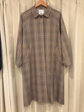 niko and - 체크 무늬 롱 코트