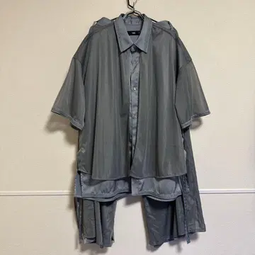 HARE 그레이 반팔 셔츠 슬랙스 셋업