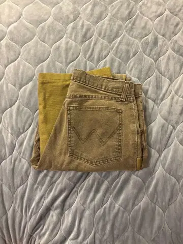 PROGEAR 리메이크 데님 팬츠 절개 디자인 브라운 x 카키 워크 계열