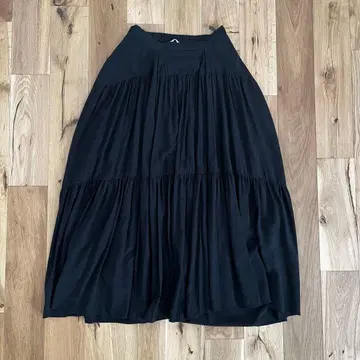 클라네 개더 플레어 롱 스커트 1