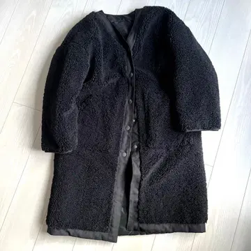 보아 퀼팅 리버서블 블랙 롱 코트 차오패닉 충전솜