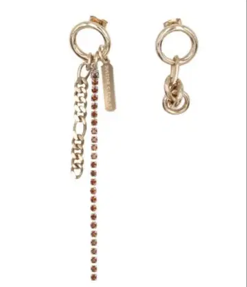 저스틴 클렝케 셸비 골드 후프 체인 귀걸이