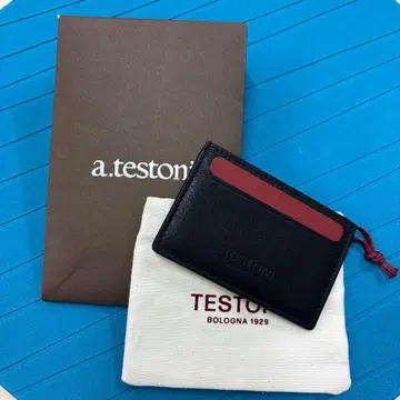a.testoni 카드 케이스 블랙