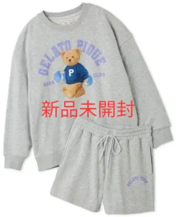 젤라또피케 스포티 베어 쭈리 풀오버 & 쭈리 숏팬츠 세트 새상품