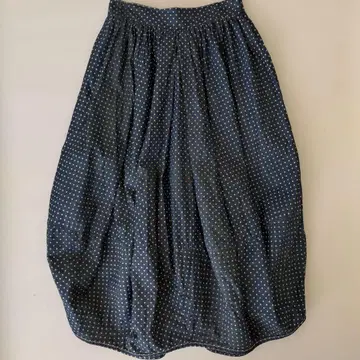 벌룬 스커트 도트 무늬 라이트 데님 M 면 100%