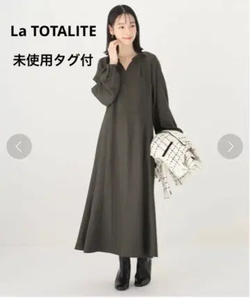 [ 미사용 택 포함 ] La TOTALITE 래글런 턱 원피스 F