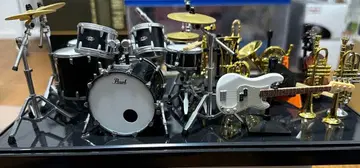 캡슐 토이 미니어처 악기 세트 드럼 기타 금관악기 케이스 포함