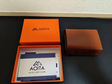 AOITA 도치기 가죽 접이식 지갑