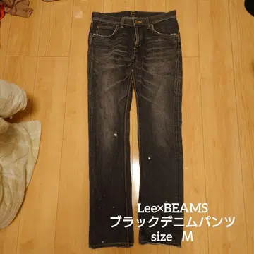 Lee x BEAMS 블랙 데님 팬츠 size 31