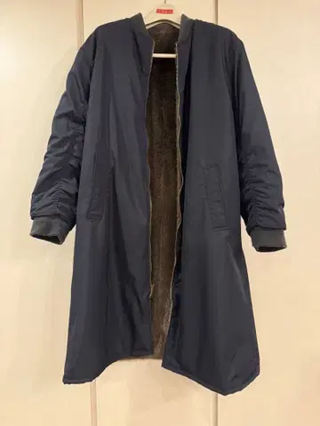 le glazik 루그라지크 MA-1 리버서블 롱 코트 네이비 36