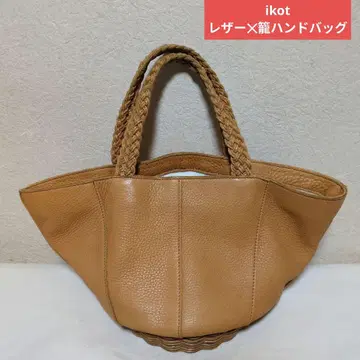 ikot 가죽 바구니 핸드백