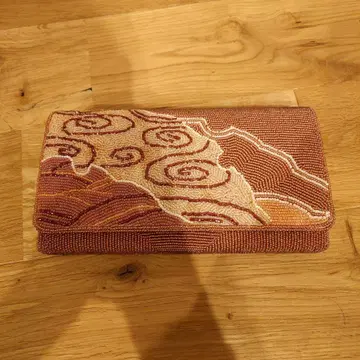 일본 의류용 비즈백 비즈 자수 쇼와 레트로