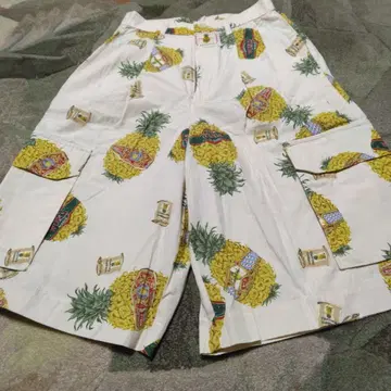 가격 인하 핑크하우스 파인애플 패턴 카고 숏팬츠