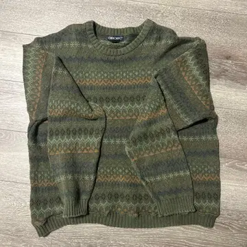 CHEROKEE XL 코튼 스웨터 올리브 그린