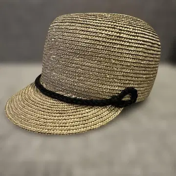 새상품급 ca4la 스트로우 햇 블랙 로프 밴딩 포함 카시라