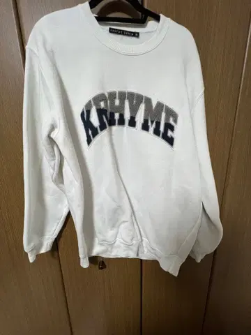 KRHYME DENIM XL 화이트 맨투맨