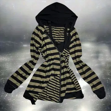 00s 보더 지퍼 베이지 후드티 블랙 다크코어 펑크 락