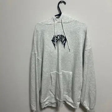 그레이 로고 프린트 후드티 M 사이즈