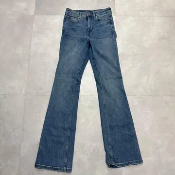 ZARA 하이라이즈 하이웨스트 플레어 데님 청바지 스트레치