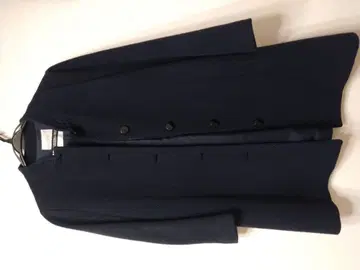 레리안 캐시미어 코트 네이비 버튼 포함