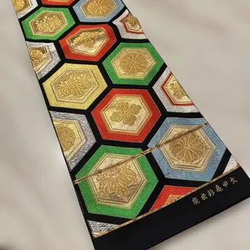 후리소데용 순수 실크 육통 후쿠로 오비 424cm 노이사이키코몬