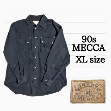 90s MECCA 블랙 데님 셔츠