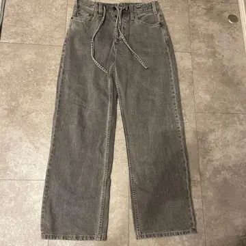 ZARA 그레이 와이드 레그 데님