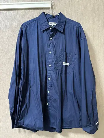 CAHLUMN 브로드 셔츠 네이비 L
