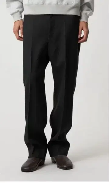 H BEAUTY&YOUTH 클리어 울 더블 크로스 노플리츠 팬츠