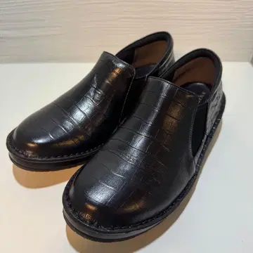 [ 25cm ] Doruche 돌체 악어 엠보싱 사이드 고어 슬립온 블랙