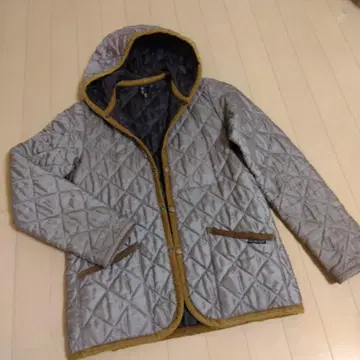 라벤햄 후드 부착 퀼팅 자켓 38