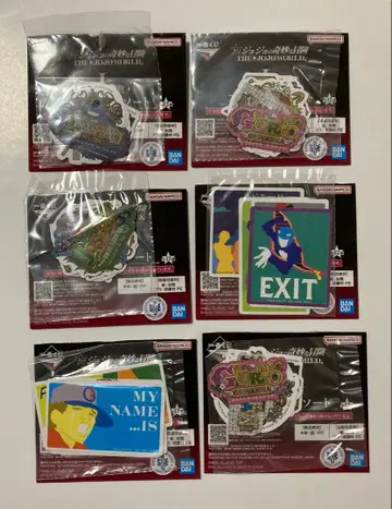 죠죠의 기묘한 모험 죠죠 제일복권 L상 스티커 6세트