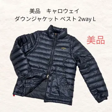 새상품급 캘러웨이 다운 자켓 베스트 2way 골프 L 블랙