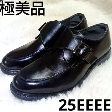 컨디션 최상 비즈니스 슈즈 온앤오프 25EEEE 블랙 싱글몽크