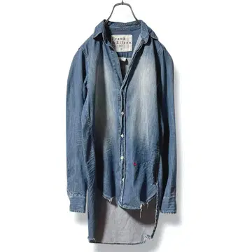 데미지 가공 프랭크&일리 데님 셔츠 GRAYSON 하트 자수