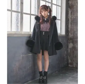 백리본 후디 코트