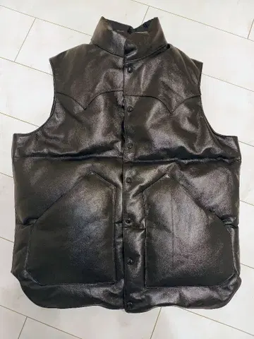 레인보우 컨트리 가죽 다운 블랙 L