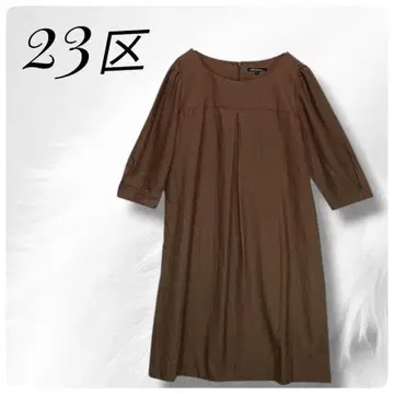 23구 무지 심플 원피스 여성용 S 상당 온워드 카시야마 7부 소매