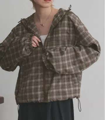 [ ad thie ] 모듬 패턴 지퍼 마운틴 파카