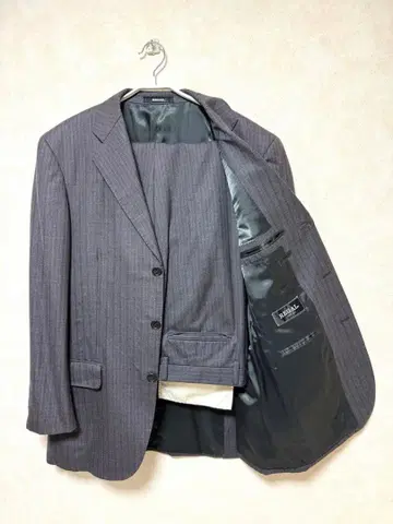 REGAL 비즈니스 정장 성인식 투팬츠 그레이 스트라이프